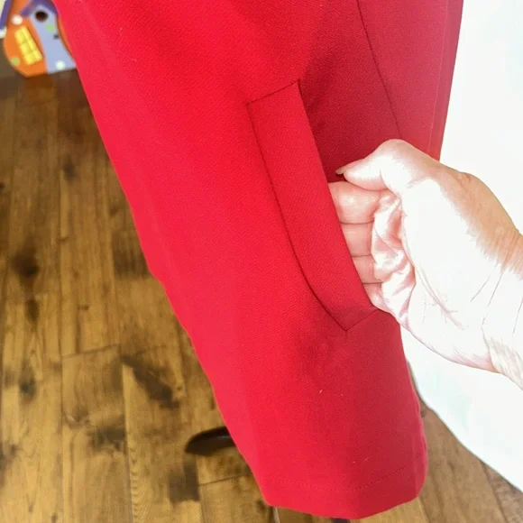 GAP Red V-Neck Dress: Size Small - Picture 4 of 10